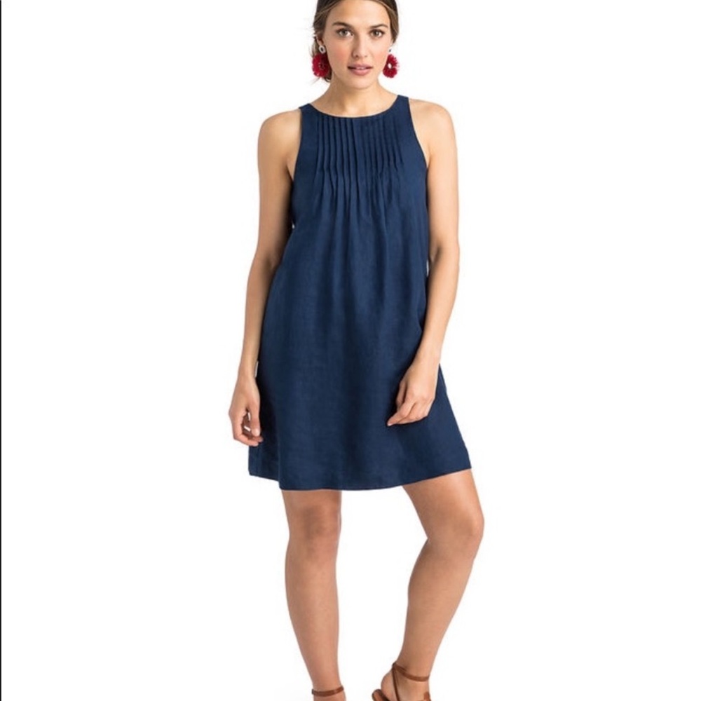 Vineyard Vines Linen Pintuck Dress Size 4